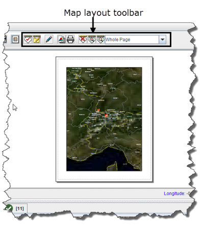 Map Layout View and Toolbar