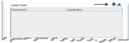 Data Entry Form Editor Window – Cause / Event Table 