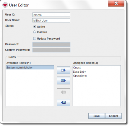 User Editor Window