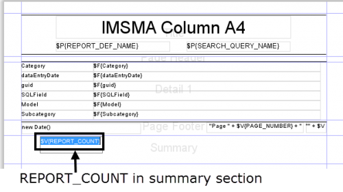 Figure 22. REPORT_COUNT element in summary section