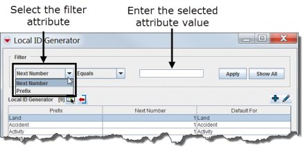 Local ID Generator Window Filter