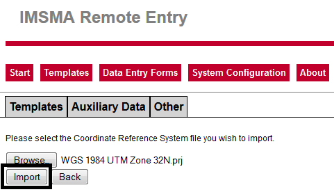 Import the .prj file
