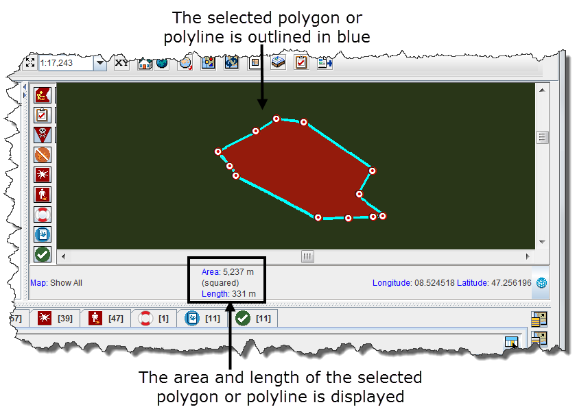 Figure 14. Area and Length Example