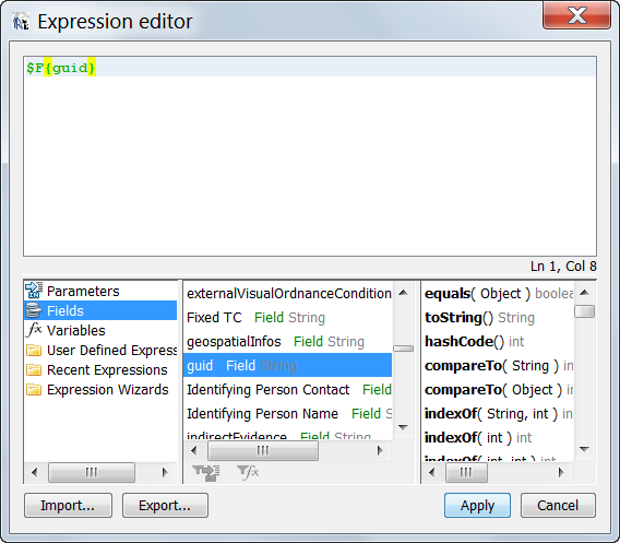 Select the appropriate field