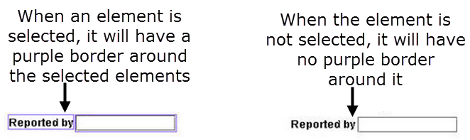 Distinguishing Between Selected and Unselected Elements