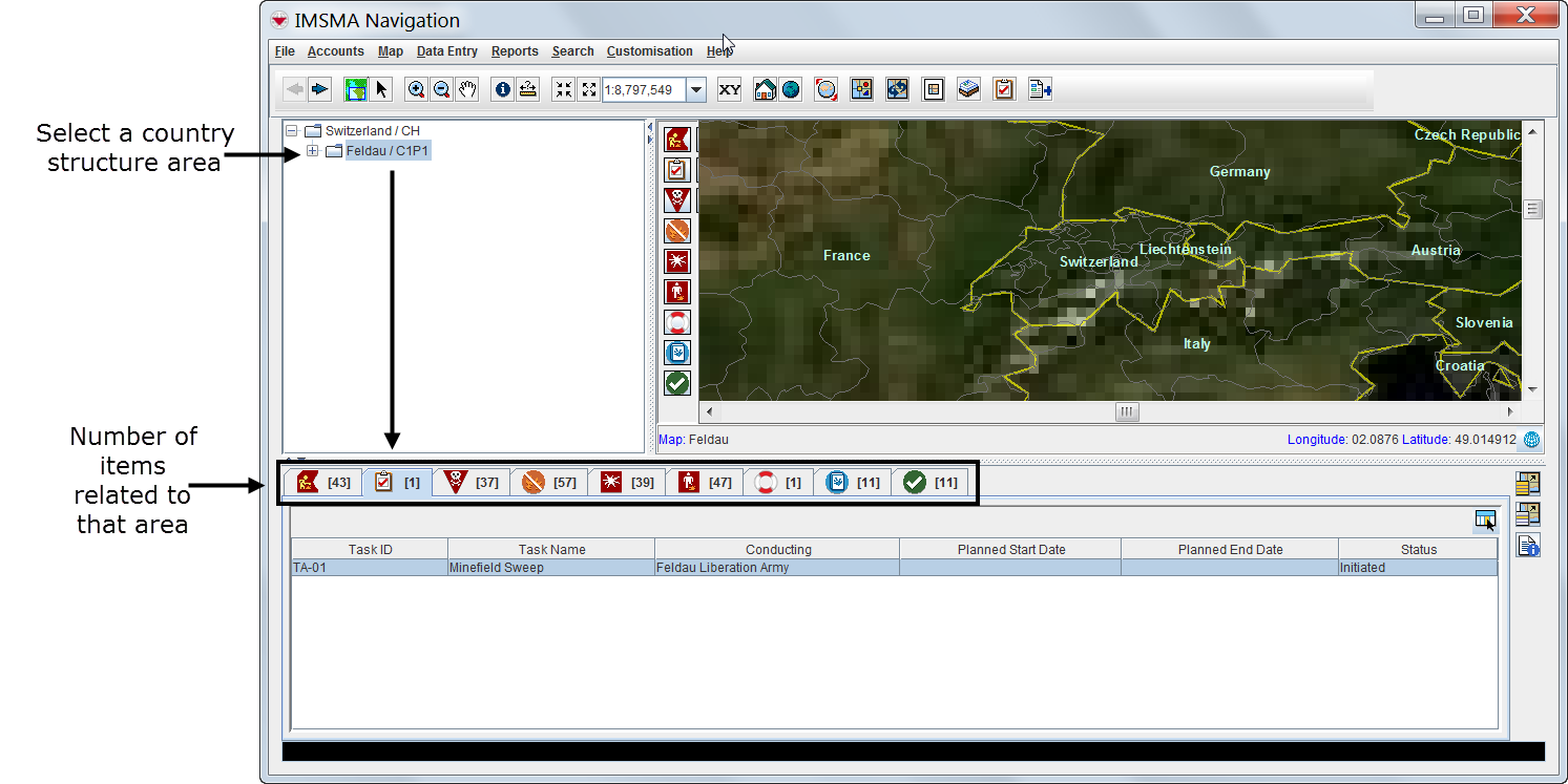 IMSMA Panes work together