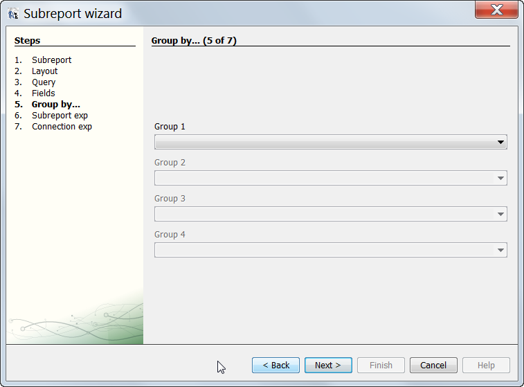 Select the fields to group by