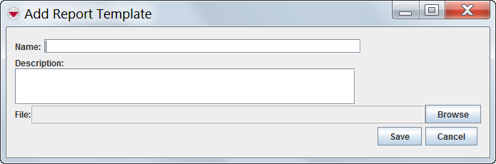 Add Report Template Window
