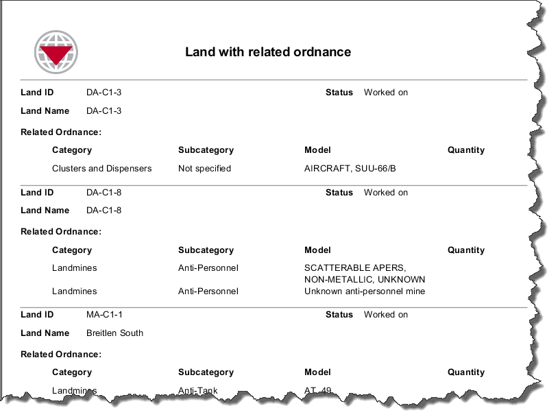 Report Example Using a Search Parameter