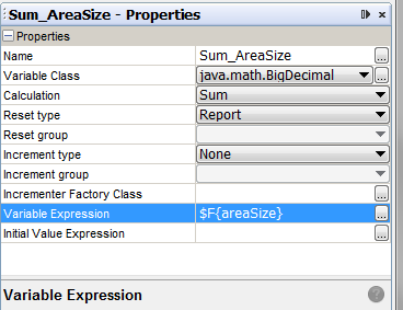 Variable Properties Pane