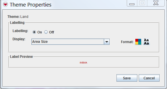 Theme Properties Window